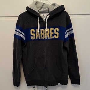 NEW Fanatics Buffalo Sabres Hockey Men's Gray and Blue Hoodie